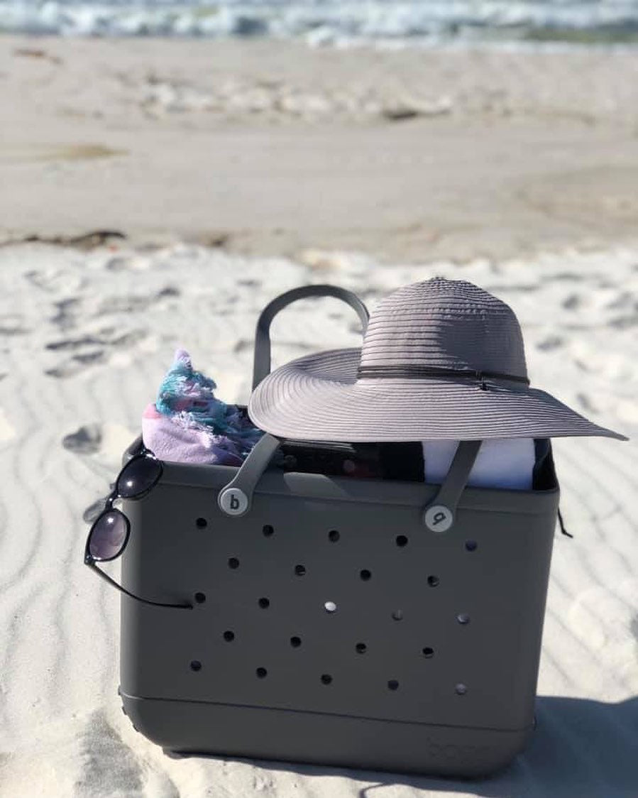 Medium grey summer buckets bag+ large transparent inner bag+ Free portable sunscreen applicator