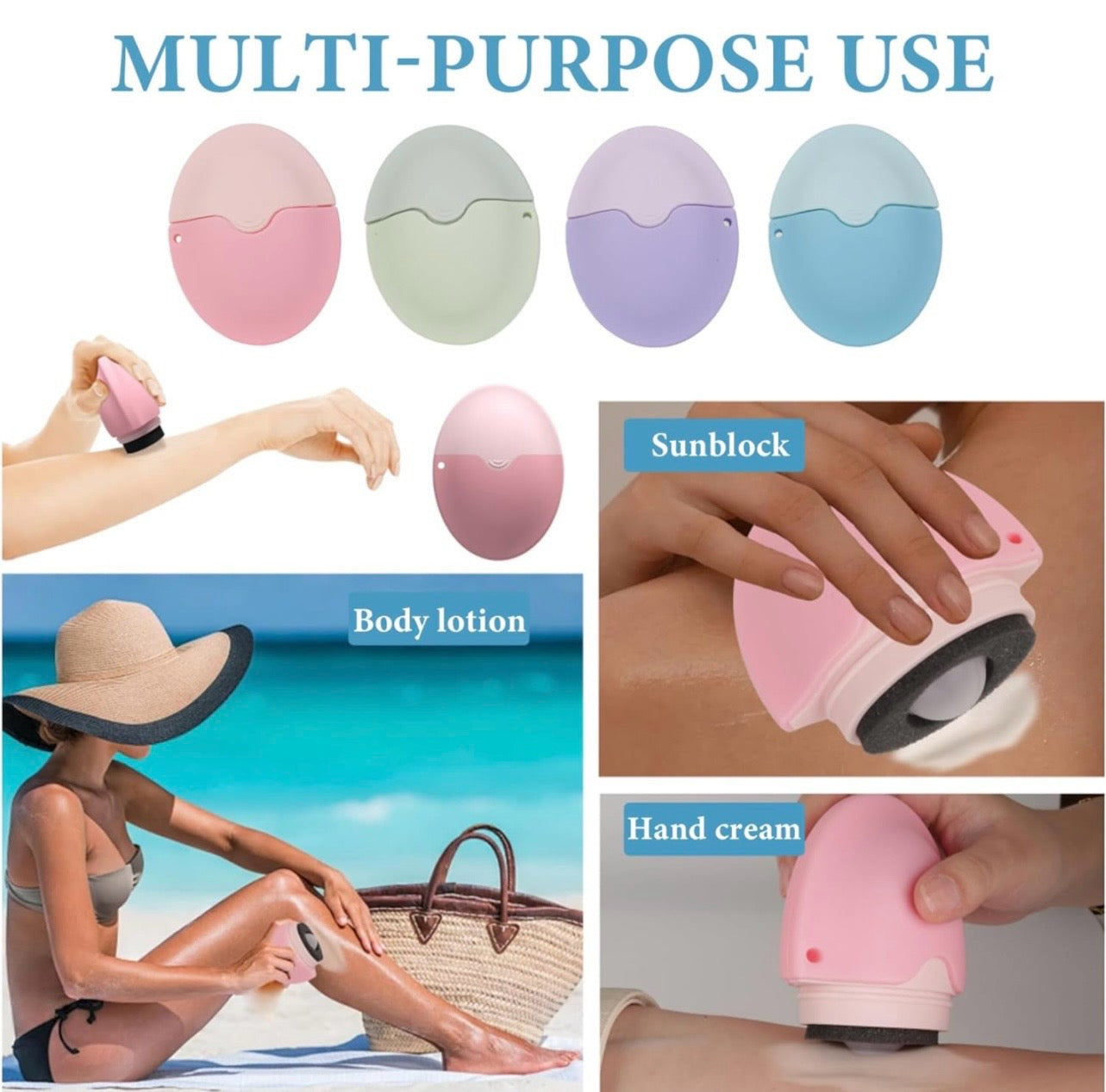 Green portable sunscreen applicator