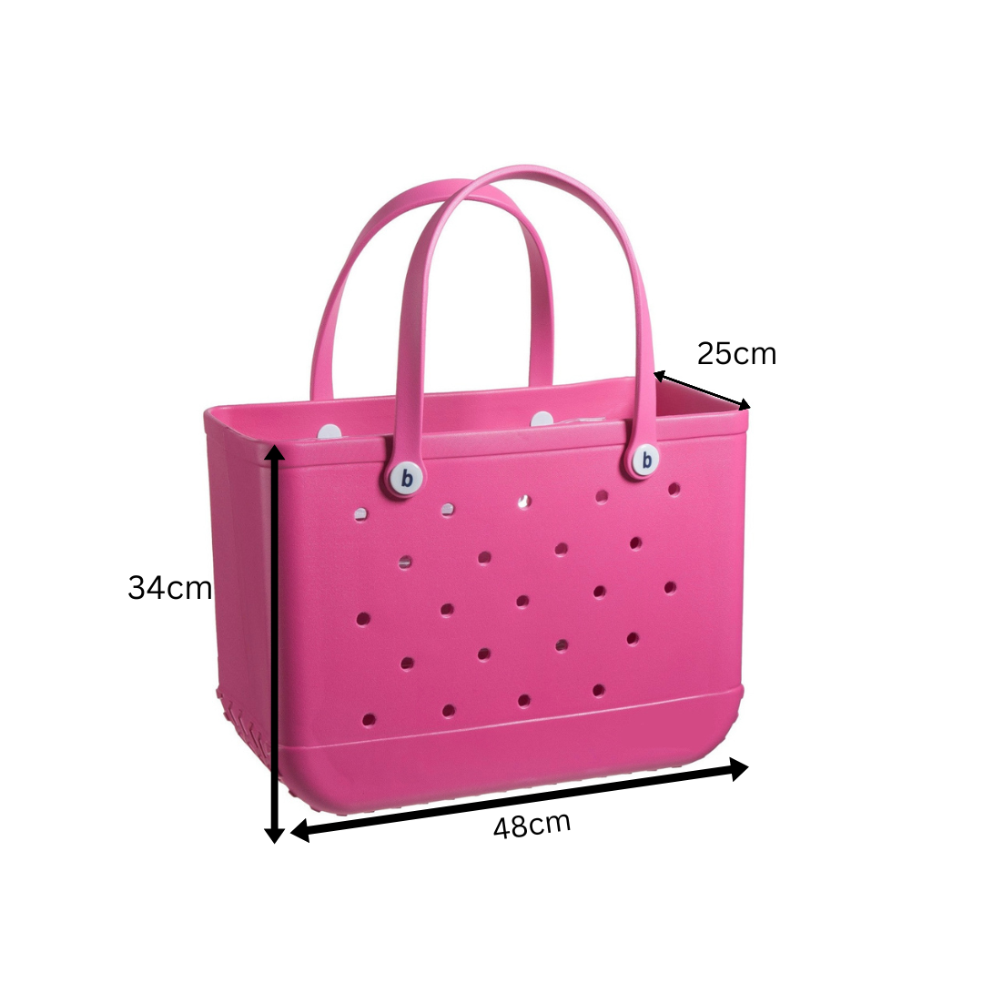 Large pink summer buckets bag+ large transparent inner bag+ Free portable sunscreen applicator